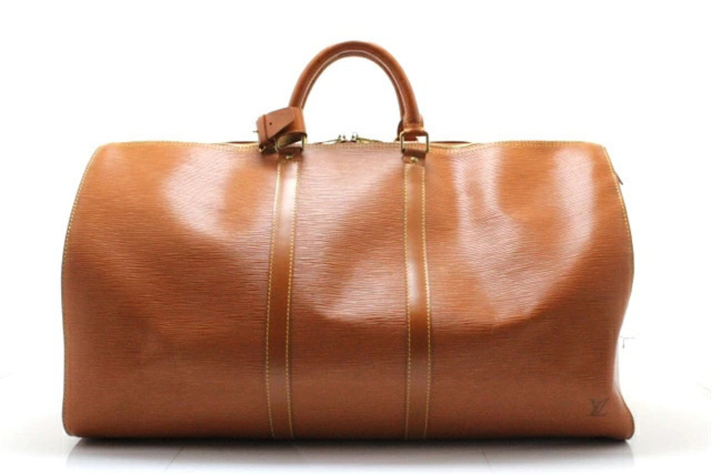 LOUIS VUITTON Keepall Boston Bag Epi Zipangu Gold Brown